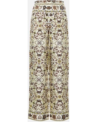 Tory Burch Wide Pants - Natural