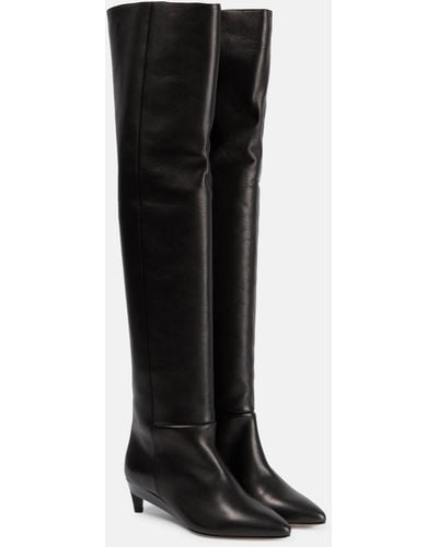 Isabel Marant Lisali Leather Over-the-knee Boots - Black