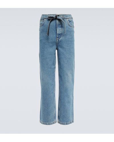 Loewe Drawstring Straight Jeans - Blue