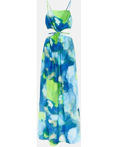 Jonathan Simkhai Amora Cutout Maxi Dress - Blue