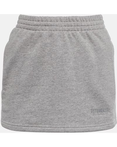 Vetements Jersey Miniskirt - Grey