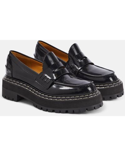Proenza Schouler Patent Leather Loafers - Black