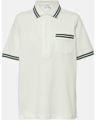 The Upside Hill Cotton Pique Polo T-shirt - White