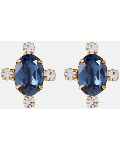 Jennifer Behr Alice Crystal-embellished Earrings - Blue