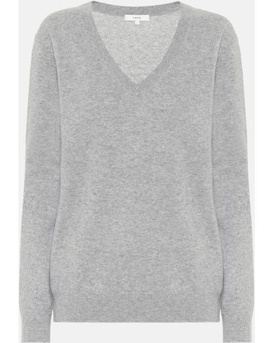 Vince V-neck Cashmere Sweater - Grey