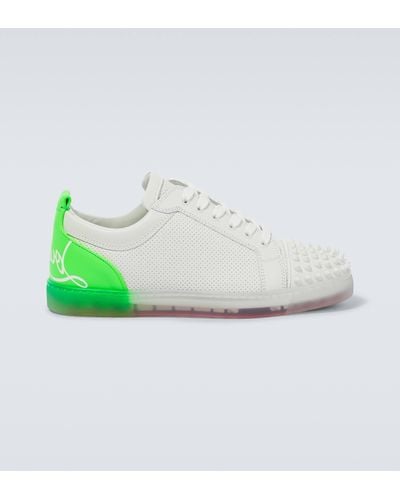 Christian Louboutin Louis Junior Spikes Sneakers - Green