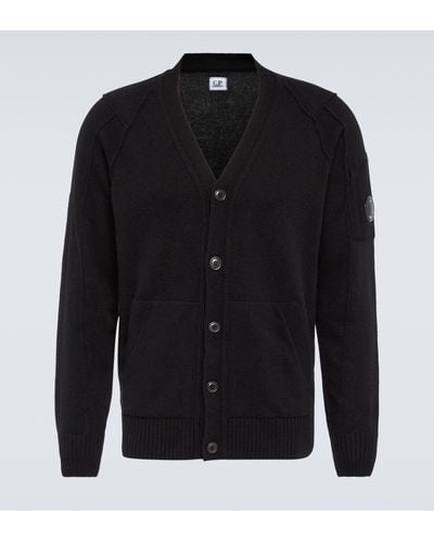 C.P. Company Wool-blend Cardigan - Black