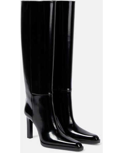 Saint Laurent Nina Leather Knee-high Boots - Black