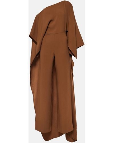 ‎Taller Marmo Jerry Draped Wide-leg Jumpsuit - Brown