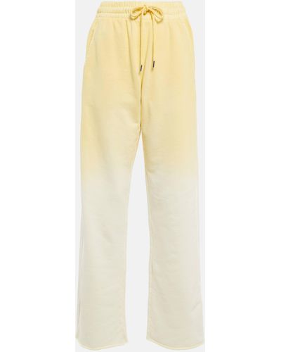 Dries Van Noten Degrade Cotton Sweatpants - Yellow