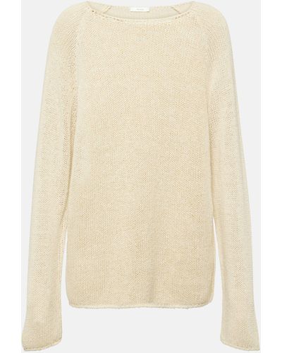 The Row Fausto Silk Sweater - Natural