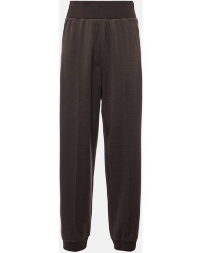 Loewe Wool And Cashmere Straight Pants - Brown