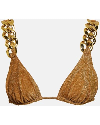 SAME Gold Chain Bikini Top - Natural