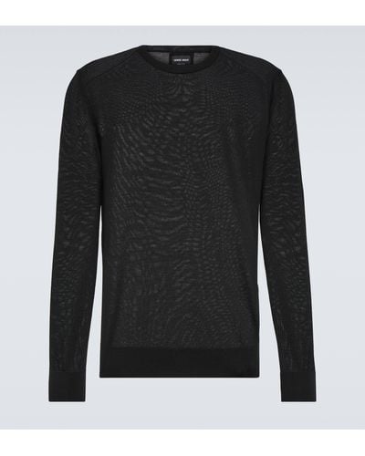 Giorgio Armani Virgin Wool Sweater - Black