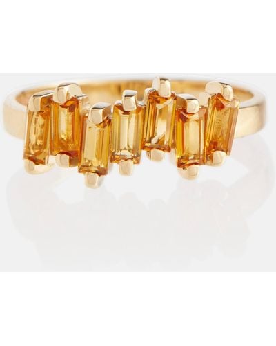 Suzanne Kalan 14kt Gold Ring With Citrine Quartz - Metallic