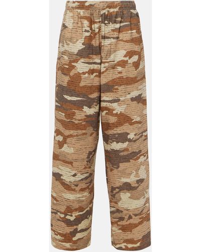 Acne Studios Fega Camouflage Cotton Sweatpants - Natural