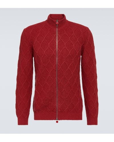 Kiton Cashmere Blouson Jacket - Red