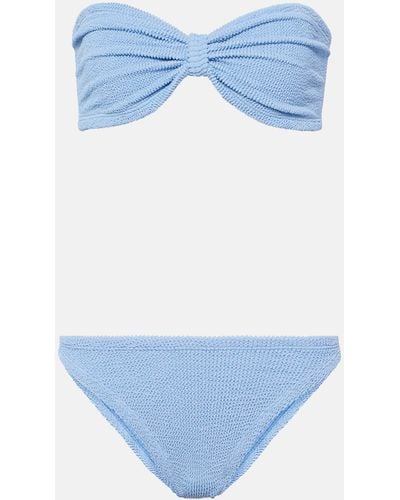 Hunza G Jean Strapless Bikini - Blue