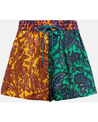 Zimmermann Tiggy Printed Linen Shorts - Multicolour
