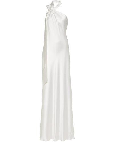 Galvan London Bridal Ushuaia Silk Satin Gown - White