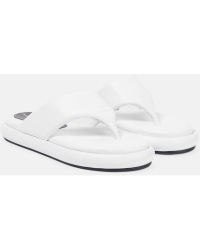 Proenza Schouler Pipe Leather Thong Sandals - White