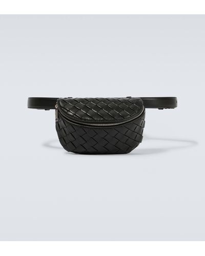 Bottega Veneta Intrecciato Leather Belt Bag - Black