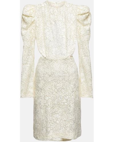 Costarellos Bridal Zenni Lace Cutout Minidress - White