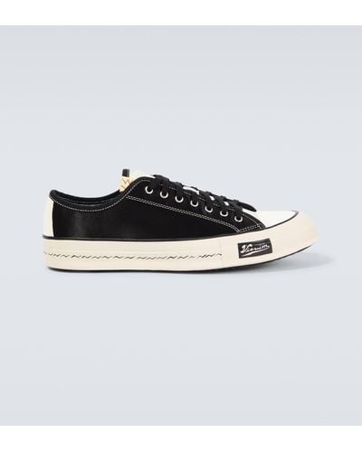 Visvim Skagway Lo Satin-paneled Sneakers - Black