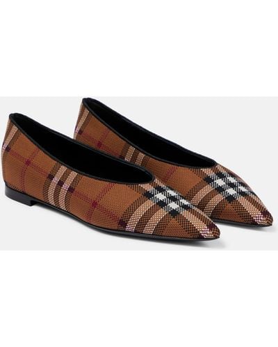 Burberry Vintage Check Ballet Flats - Brown