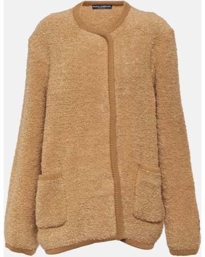 Dolce & Gabbana Cashmere And Wool Teddy Jacket - Brown