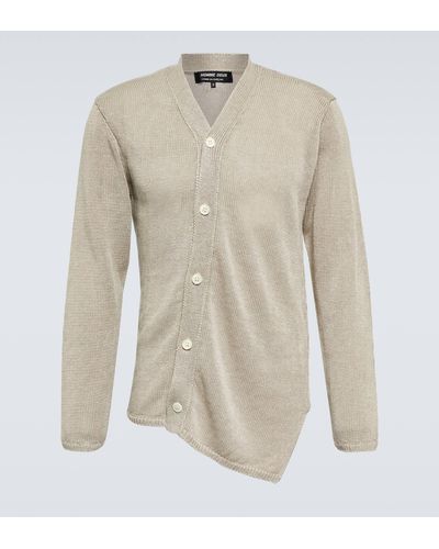 Comme des Garçons Comme Des Garcons Homme Deux Asymmetrical Linen Cardigan - Natural