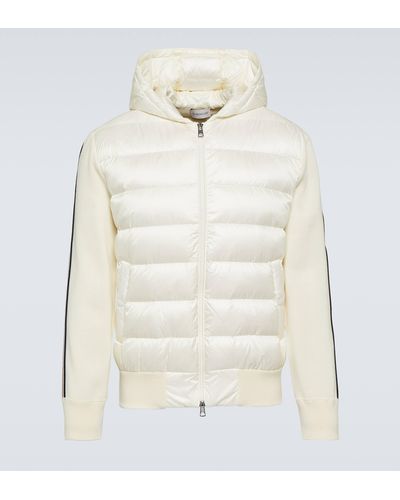 Moncler Down-paneled Wool Jacket - White