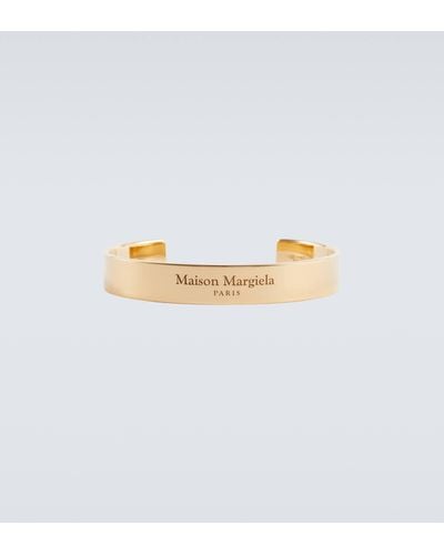 Maison Margiela Logo Cuff Bracelet - White
