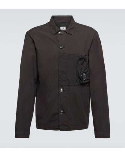 C.P. Company Popeline Cotton Overshirt - Black