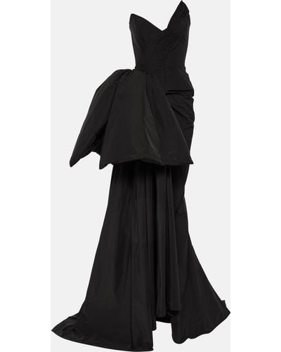 Maticevski Bow-detail Bustier Gown - Black