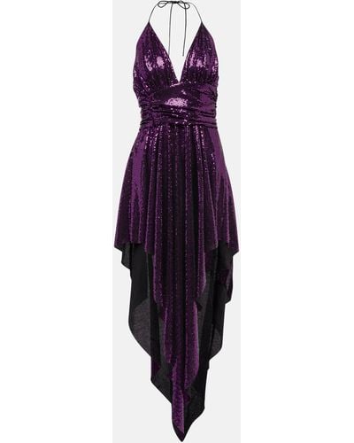 Alexandre Vauthier Dress With Sequins - Purple