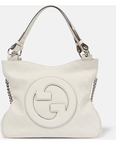 Gucci Blondie Small Leather Tote Bag - White