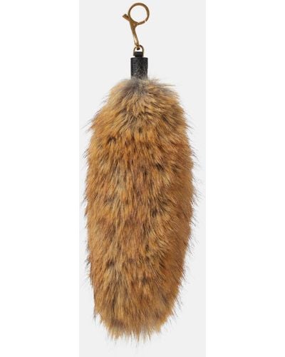 Burberry Faux-fur Bag Charm - Metallic