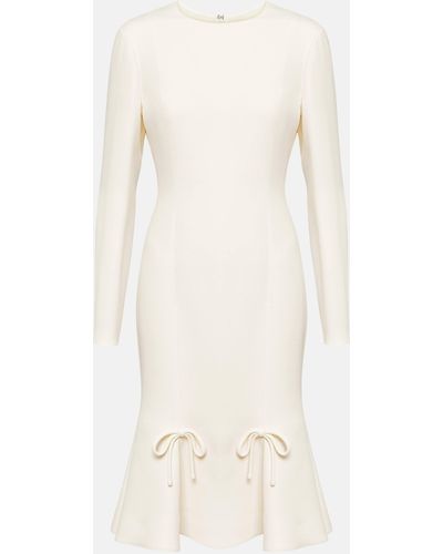 Valentino Crepe Midi Dress - Natural