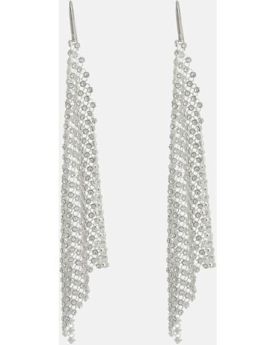 Isabel Marant Embellished Chainmail Earrings - White