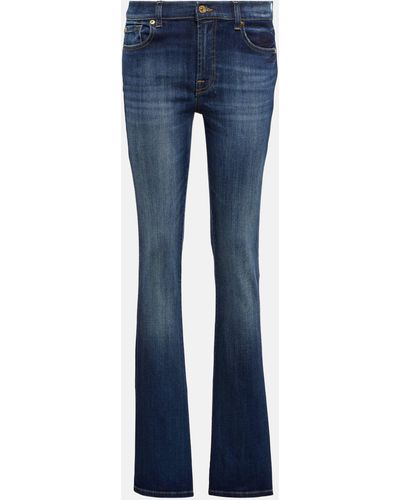 7 For All Mankind Low-rise Bootcut Jeans - Blue