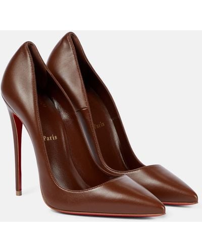 Christian Louboutin So Kate 120 Leather Pumps - Brown