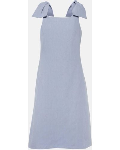Chloé Linen Midi Dress - Blue