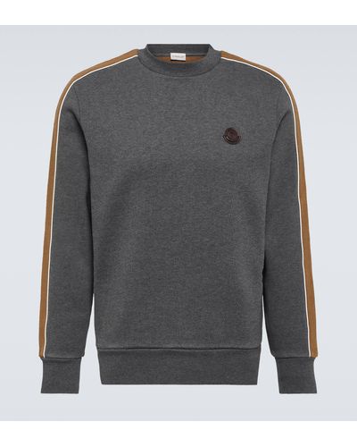 Moncler Cotton-blend Jersey Sweatshirt - Grey