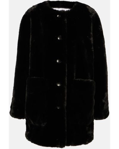 Proenza Schouler White Label Penelope Faux Fur Coat - Black