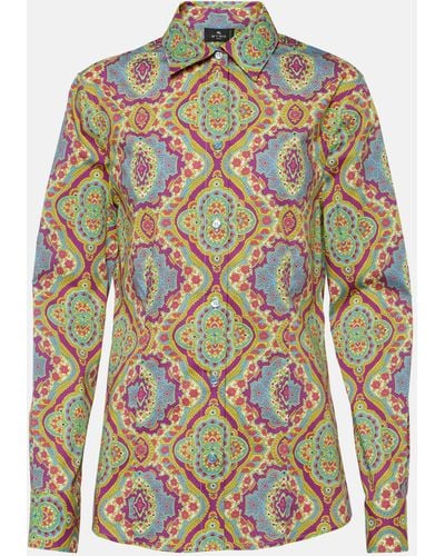 Etro Printed Cotton-blend Shirt - Multicolour