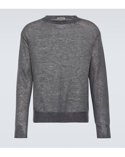AURALEE Mohair-blend Sweater - Grey