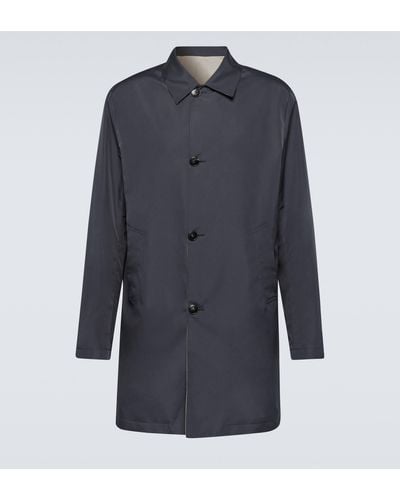 Canali Reversible Trench Coat - Blue