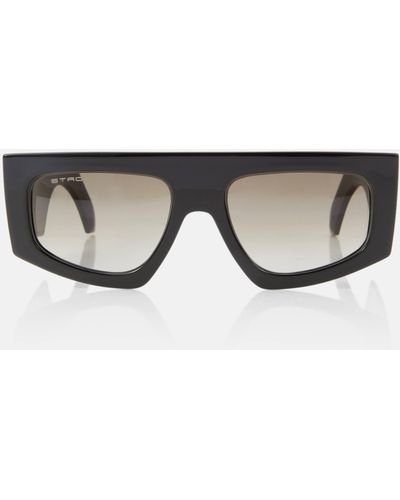 Etro Screen Rectangular Sunglasses - Brown