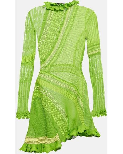 Roberta Einer Ali Cotton Knit Minidress - Green